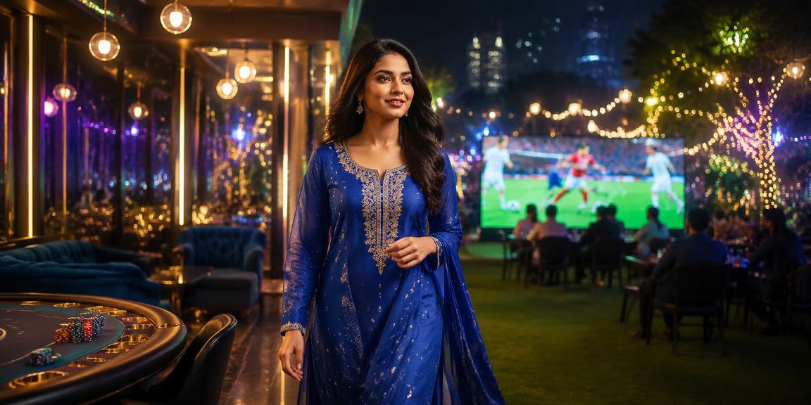 ময়মনসিংহে সালোয়ার কামিজ পরা একজন খেলোয়াড় মোবাইলে ফুটবল গেমস দেখছেন