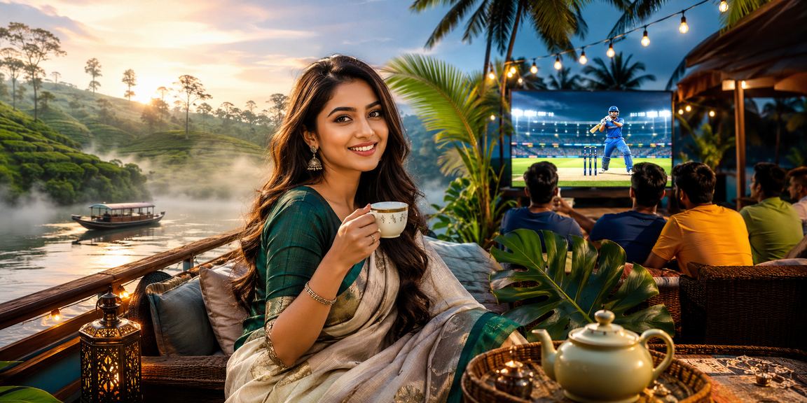 সিলেটের চা বাগানে ক্রিকেট বেটিং প্রোমোশন উপভোগ করছেন খেলোয়াড়